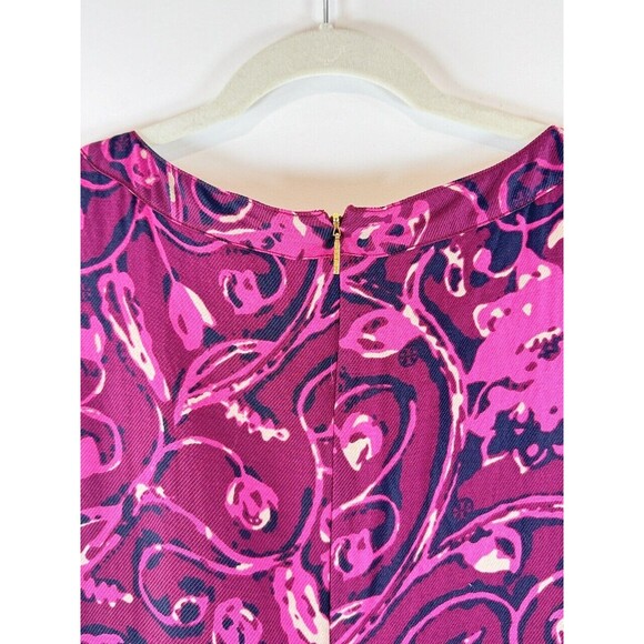 Tory Burch Dress Pink Floral Mini Sheath Wool Silk Long Sleeve Sheer Size 4 - Picture 11 of 14